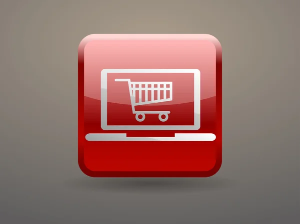 Icono de compras en línea — Vector de stock