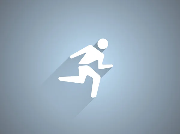 Icône plate du running man — Image vectorielle