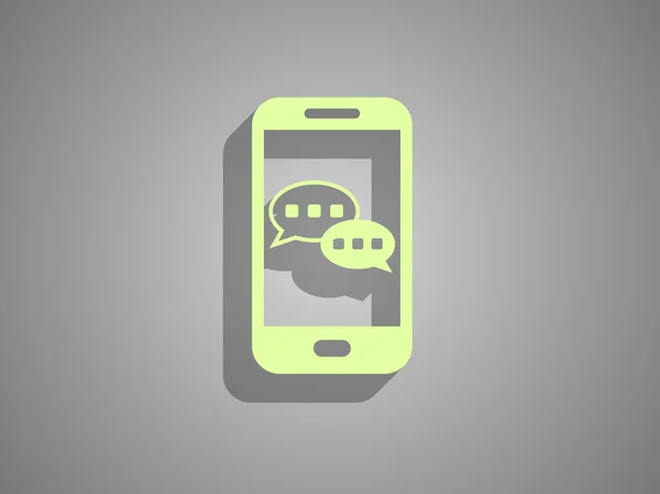 Mobile chatting icon — Stock Vector