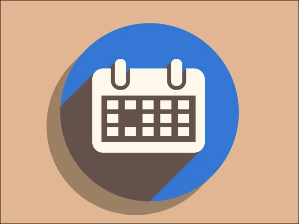 Icono plano del calendario — Vector de stock