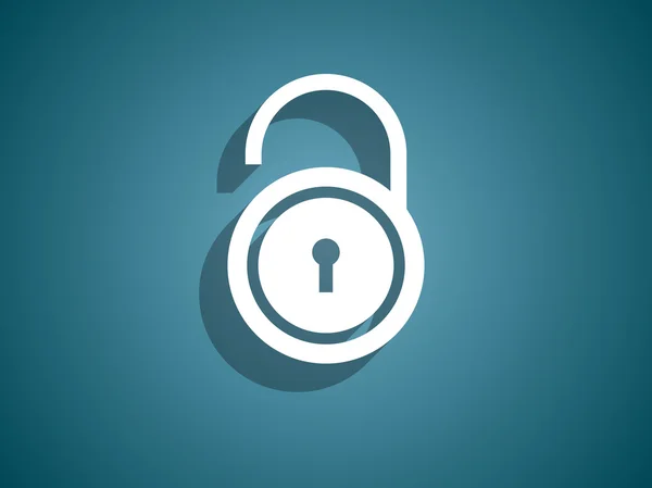 Flat icon of lock — Stock Vector