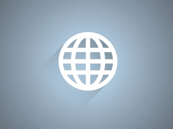 Platte pictogram van globe — Stockvector