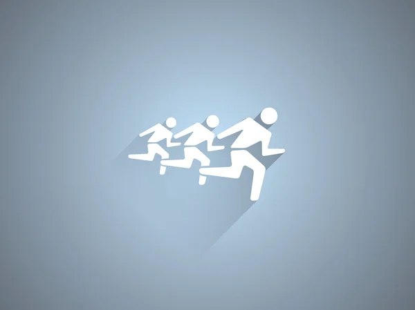 Platte pictogram van het runnen van mannen — Stockvector