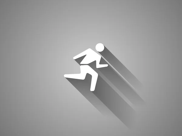 Плоская икона бегущего человека — стоковый вектор