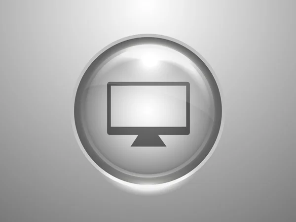 Ícone plano do monitor — Vetor de Stock