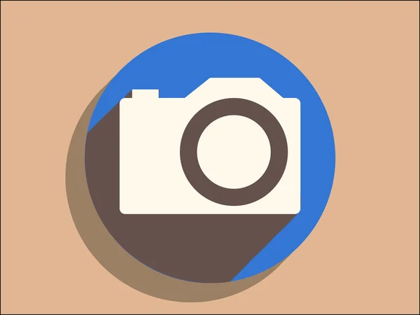 Flat icon of camera — Stock Vector