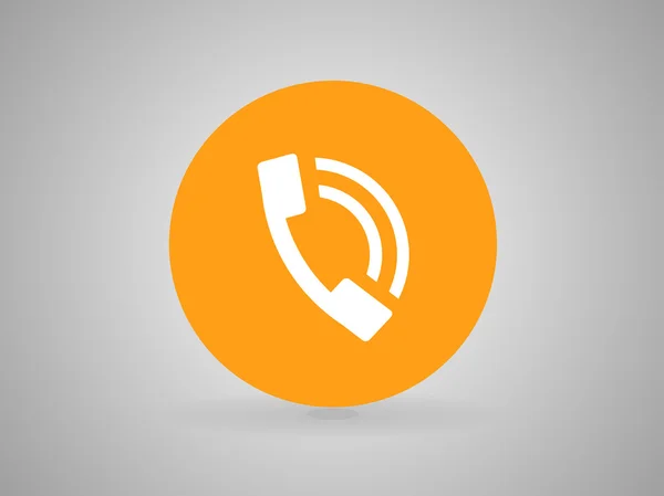 Icono plano de un teléfono — Vector de stock