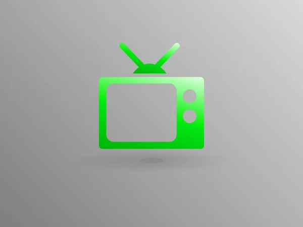 Platte pictogram van tv — Stockvector