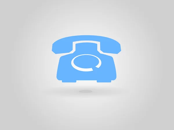 Icono plano de un teléfono — Vector de stock