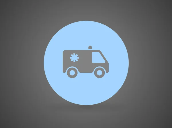 Platte pictogram van ambulance — Stockvector