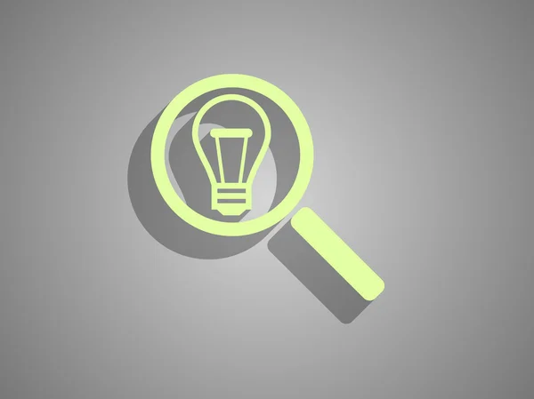 SEO pictogram met gloeilamp — Stockvector