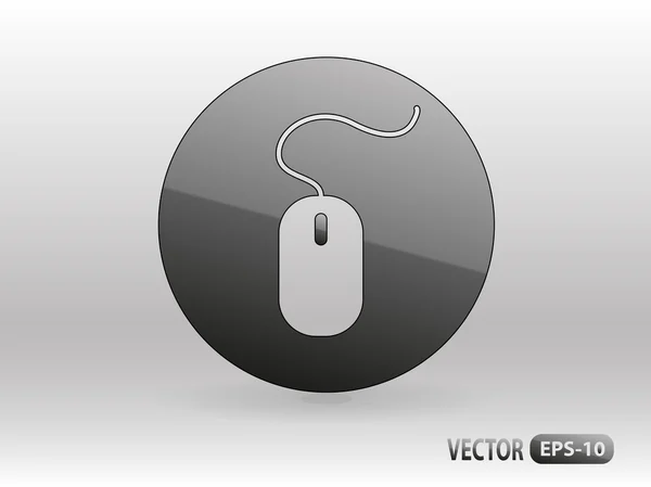 Icono plano del ratón — Archivo Imágenes Vectoriales