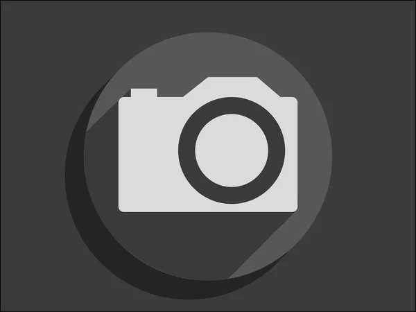 Platte pictogram van camera — Stockvector
