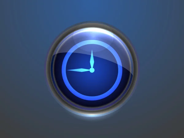 Icono plano del reloj — Vector de stock