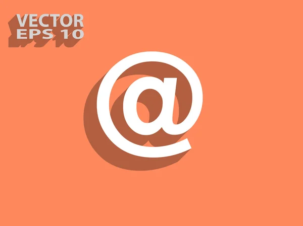 Platte pictogram van e-mail — Stockvector