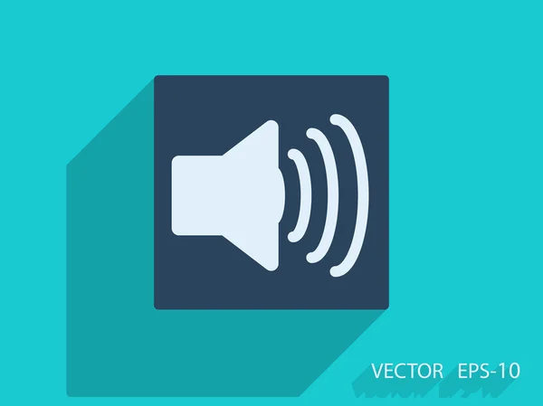 Icono plano del altavoz — Vector de stock