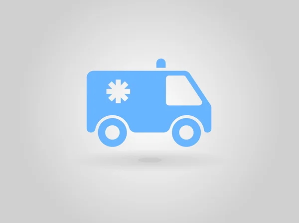 Icono plano de ambulancia — Vector de stock