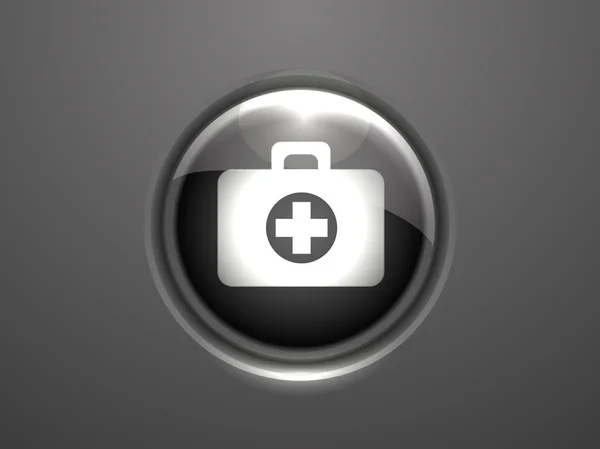 Icône plate d'ambulanse — Image vectorielle