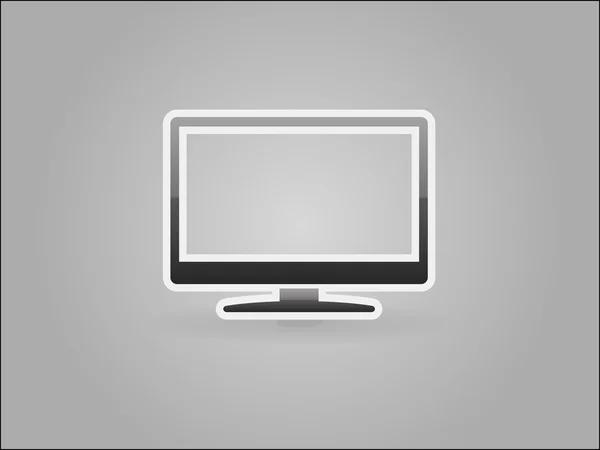 Ícone plano do monitor — Vetor de Stock