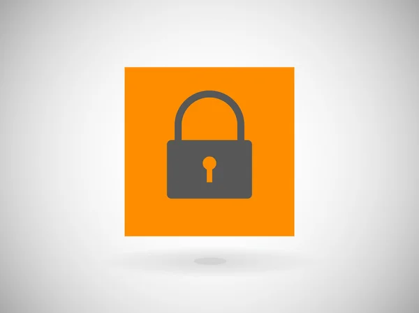 Flat icon of lock — Stock Vector