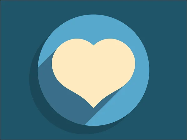 Flat ikonen för hjärtat — Stock vektor