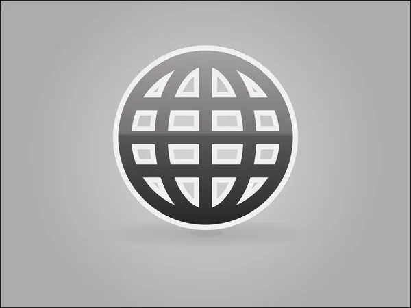 Platte pictogram van globe — Stockvector