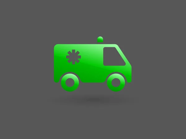 Flat icon of ambulance — Stock Vector
