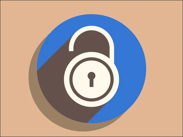 Flat icon of lock — Stock Vector