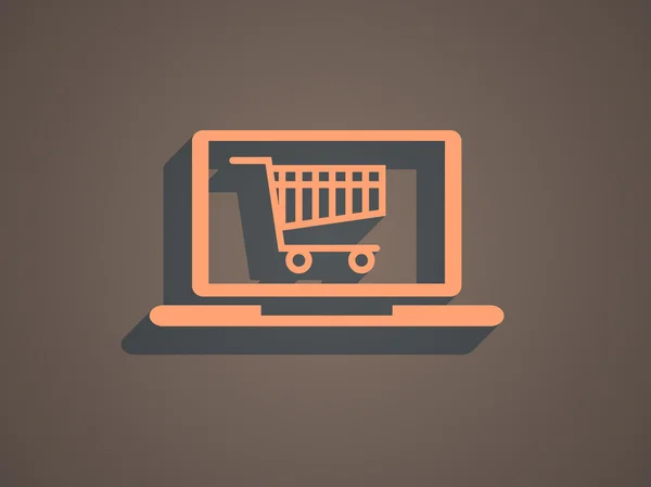 Ícone de compras online — Vetor de Stock