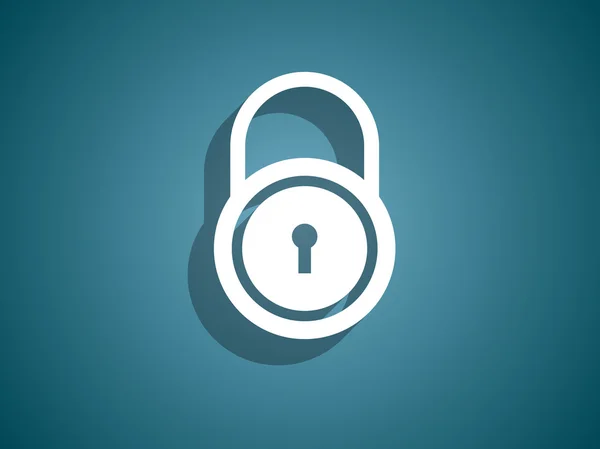 Flat icon of lock — Stock Vector