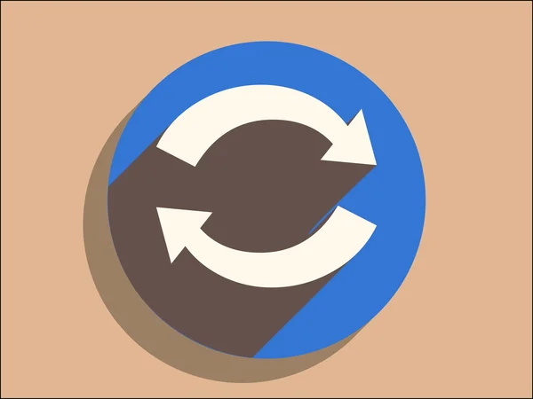 Flad ikon af cirklede pile – Stock-vektor
