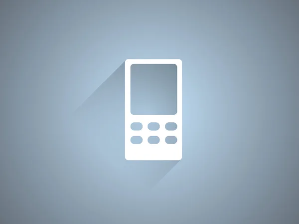 Platte pictogram van cellphone — Stockvector