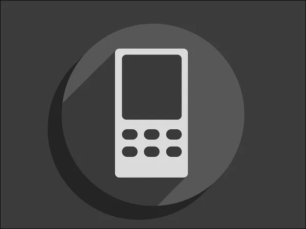 Platte pictogram van cellphone — Stockvector