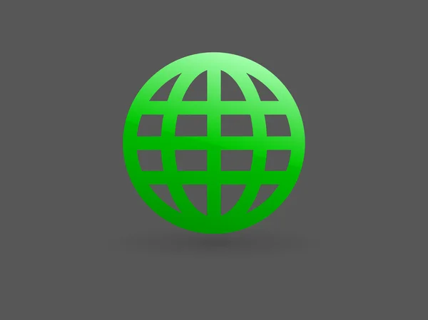 Flat icon of globe — Stock Vector
