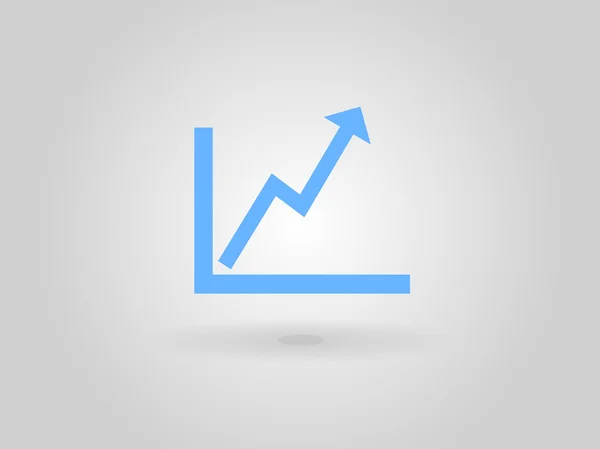 Ícone plano do gráfico — Vetor de Stock