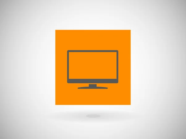 Icono plano del monitor — Vector de stock