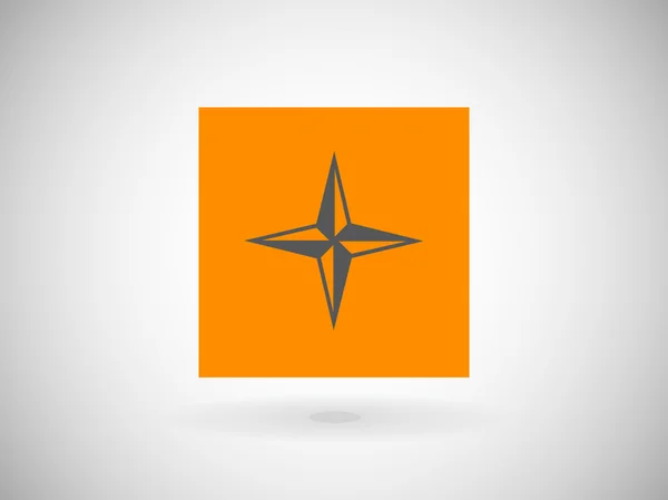 Flat icon of compass — Stock Vector