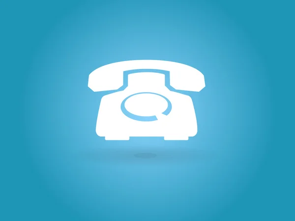 Icono plano de un teléfono — Vector de stock