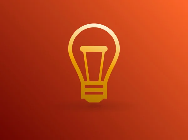 Icona piatta di lampadina — Vettoriale Stock