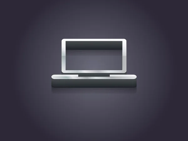 Platte pictogram van laptop — Stockvector