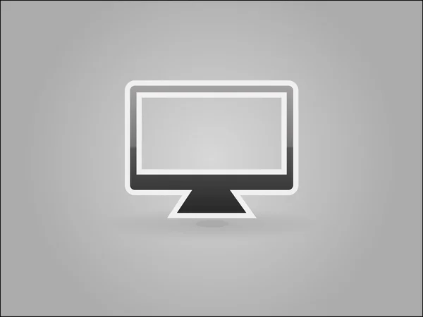 Ícone plano do monitor — Vetor de Stock