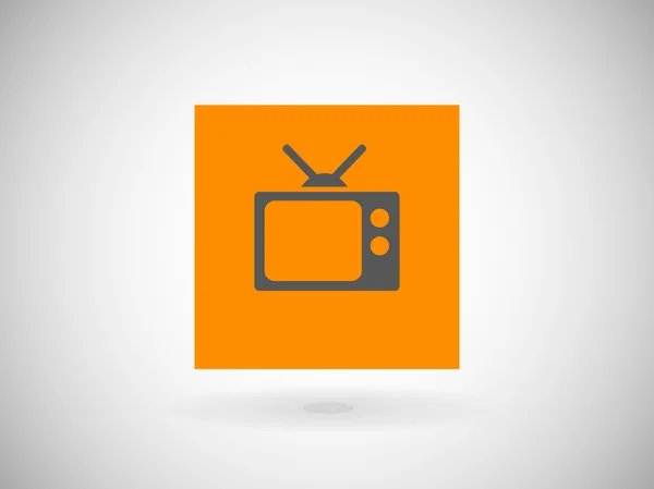 Flat icon of tv — Stock Vector