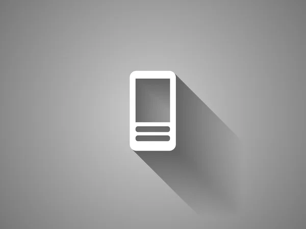 Platte pictogram van cellphone — Stockvector