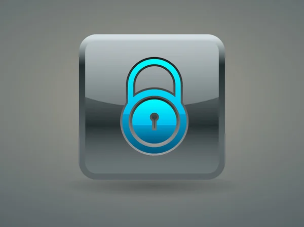 Flat icon of lock — Stock Vector