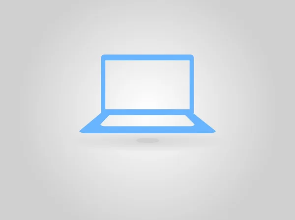 Platte pictogram van laptop — Stockvector