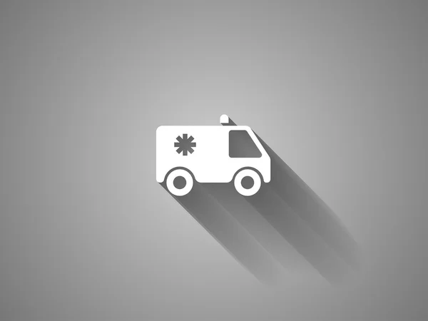 Icono plano de ambulancia — Archivo Imágenes Vectoriales