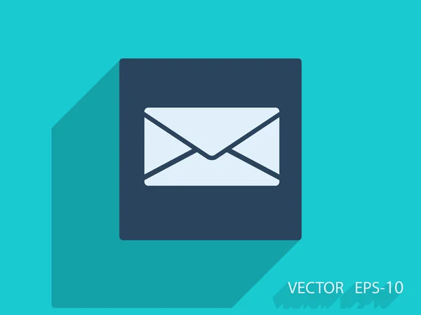Icône plate de l'enveloppe — Image vectorielle