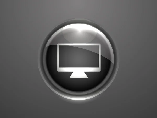 Icono plano del monitor — Archivo Imágenes Vectoriales