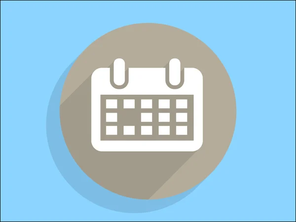 Flat icon of calendar — Stock Vector