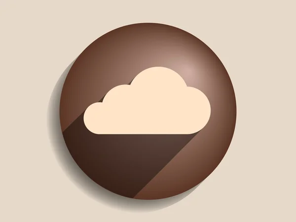 Flat icon of cloud — Stock Vector